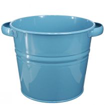 Artikel Dekorativ urtepotte i metal i blå 31cmx26cmx21,5cm