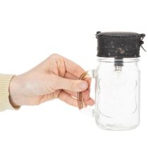 Artikel Dekorativt drikkeglas med LED-lampe Ø8cm H16cm