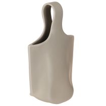 Artikel Dekorativ vase Keramisk taske Shopper Grå 19×4,5×33cm
