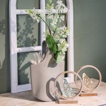 Artikel Dekorativ vase Keramisk taske Shopper Grå 19×4,5×33cm