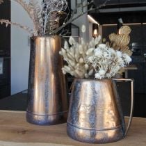 Dekorativ vase kobberfarvet dekorativ kande vintage dekorativ B21cm H36cm