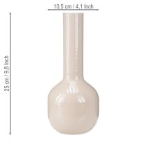 Artikel Dekorativ vase metal i brun cappuccino emalje H25,5 cm