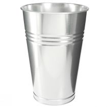 Artikel Dekorativ vase metal konisk høj vase sølv H38.5cm 14.5L