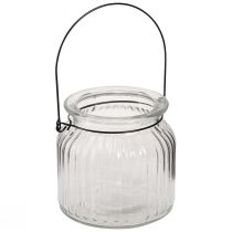 Artikel Dekorativ vase retro glas lanterne håndtag Ø10cm H10cm 2stk
