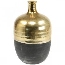 Dekorationsvase Sort/Guld Blomstervase Keramik Ø18cm H29cm