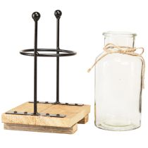 Artikel Dekorative vaser flaske vase glas på fod 12×12×20cm 4stk