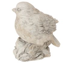Artikel Dekorativ fuglefigur spurv støbt sten hvidvasket H12,5 cm