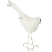 Artikel Dekorativ Fugle Metal Dekorativ Figur Vintage hvidguld 35x32,5 cm