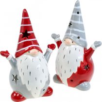 Deco Gnome Fyrfadsstage Jul H18cm 2stk
