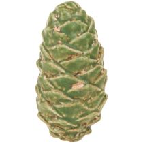 Artikel Dekorative kegler keramik assorterede grønne gulbrune 8,5 cm 6 stk.