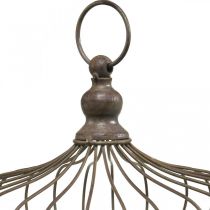 Artikel Metalkrone med krog Ø20cm H17cm Brun