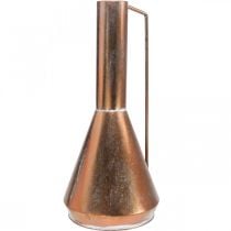 Dekorativ vase vintage dekorativ kande kobberfarvet metal Ø26cm H58cm