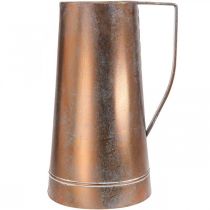 Artikel Vintage dekorativ vase i kobberlook, rustik dekorativ kande til tørrede blomster og kunstige planter, H36cm B21cm