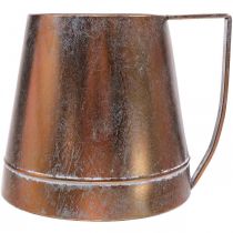Artikel Vintage dekorativ vase, metalkande med kobberlook, B24 x H20 cm, shabby chic landstil