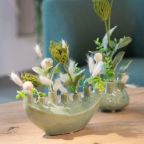 Artikel Dekorativ Vase Båd Keramik Vase Lysegrøn 23×8,5×11cm