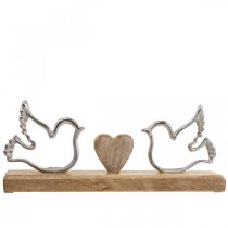 Dekorativ udstilling hjerte og duer bryllup dekoration 30×5×12cm