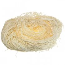 Artikel Dekorativ bast til brugskunst Raffia bast naturbast bleget 200g