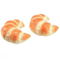 Artikel Dekorativ croissant kunstig maddummy 10cm 2stk