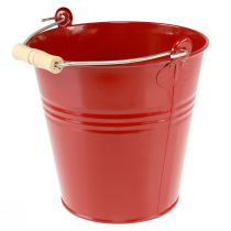 Artikel Dekorativ spand metal plantekasse rød Ø22cm H21,5cm 6L