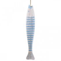 Deco fisketræ Træfisk til at hænge lyseblå H57,5cm