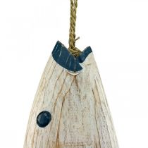 Deco fisketræ Træfisk til at hænge op Mørkeblå H57,5cm