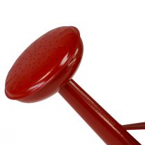 Artikel Dekorativ rød metalvandkande, 5L vintage plantekasse, rustik indendørs vandkande, H26cm