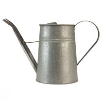 Artikel Galvaniseret dekorativ vandkande, metal, grå, vintage look, 1,7L, H23cm, til stilfuld blomsterdekoration og plantekasser