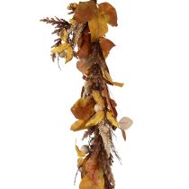 Dekorativ guirlande efterårsguirlande, planteguirlande farverige efterårsblade dekoration 195cm