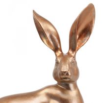 Deco bunny guld siddende par påskeharer H30,5cm 2stk