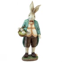 Artikel Dekorativ kanin kanin mand kurv påskeæg dekorativ figur H39cm