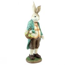 Artikel Dekorativ kanin kanin mand kurv påskeæg dekorativ figur H39cm