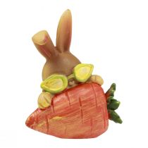 Artikel Dekorativ kanin med gulerod Påskehare dekorative figurer H5,5cm 6 stk