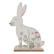 Artikel Dekorativ kanin siddende træhare Påskehare træ 26×19,5 cm