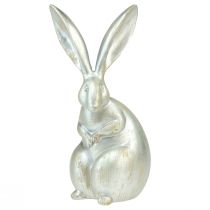 Artikel Dekorative kaniner sølv dekorative figurer påske 17,5x20,5cm 3 stk