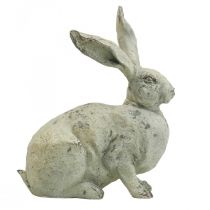 Dekorativ kanin siddende sten look havedekoration H30cm 2stk