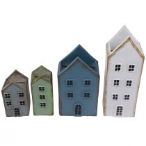 Artikel Dekorative huse borddekoration vintage plantekasse H12,5 cm - 19 cm sæt med 4