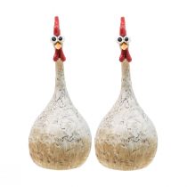 Artikel Pyntekyllinger dekorative figurer påskepynt kylling sjov H15cm 2 stk