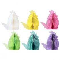Artikel Dekorative kyllinger lavet af honeycomb papir 11×6m5×12cm 6stk
