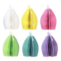 Artikel Dekorative kyllinger lavet af honeycomb papir 11×6m5×12cm 6stk