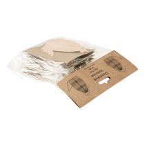 Artikel Dekorativ kylling hane honeycomb papir hvid orange 7,5×4,5×8cm 6 stk.