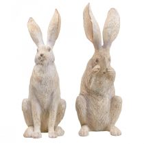 Deco kanin siddende deco figurer kanin par H37cm 2stk