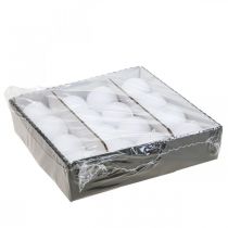 Artikel Hvide kuglelys, borddekoration af høj kvalitet, stemningsfuld belysning til bryllupper, advent, Ø60 mm, sæt med 16