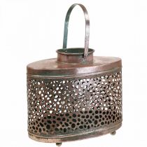 Artikel Deco lanterne oval borddekoration metal 27×16×23cm