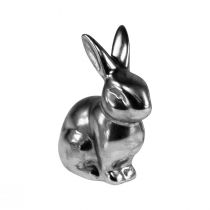 Artikel Dekorativ påskehare Sølv Påskepynt Bunny Sidde H9cm 4stk