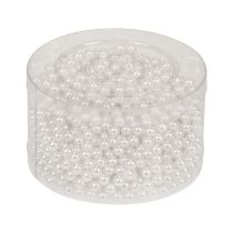 Artikel Dekorative perler til trådning af hobbyperler hvide 6mm 300g