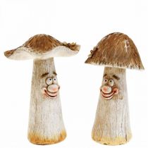Artikel Pyntesvampe efterårsdekoration sjove svampe Ø7/9cm H13cm 2stk.