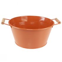 Artikel Dekorativ skål med hanke metal orange brun Ø29cm H14,5cm