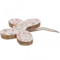 Artikel Deco sommerfugl træ deco vedhæng mønster 15x12x2cm