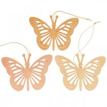 Artikel Dekorative sommerfugle Dekorationsbøjle Orange/Pink/Gul 12cm 12 Stk