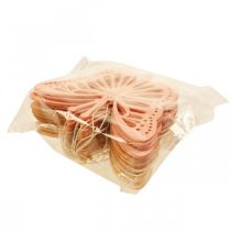 Artikel Dekorative sommerfugle Dekorationsbøjle Orange/Pink/Gul 12cm 12 Stk